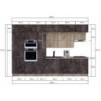 Bucatarie ZONE B COMBI 360 FRONT PAL K002 / decor 4299